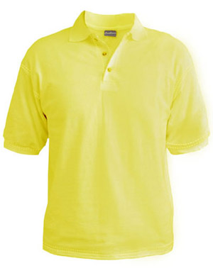 Lemon Yellow Plain Collar T Shirt